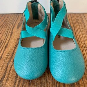 18-24 month green lagoon ballet flats